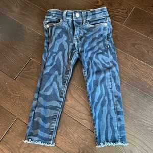Girls DL1961 Chloe Skinny Fit Zebra Print Jeans